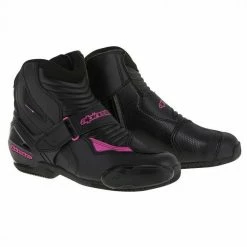 Alpinestars Stella SMX 1R Ladies Road Boots - Black/Fuchsia -The Boots Store AS222461613937 43 5