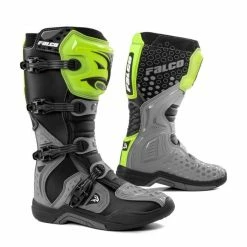 Falco Level Motorcycle Boots - Gry/Flu