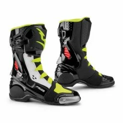 Falco Eso Race Motorcycle Boots - Blk/Whi/Red/Flu